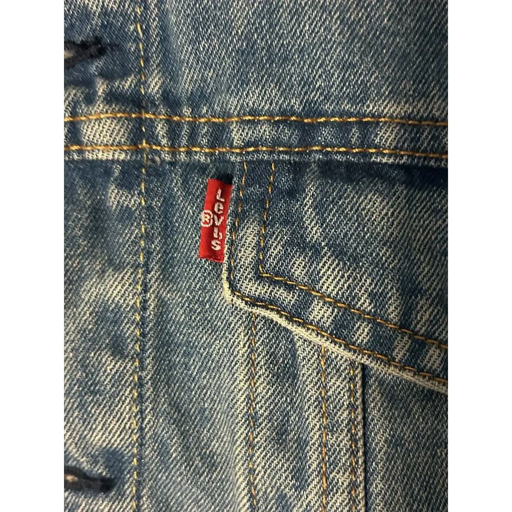 Y2K Aesthetic Levi's Denim Trucker Jacket Medium Wash Blue Small